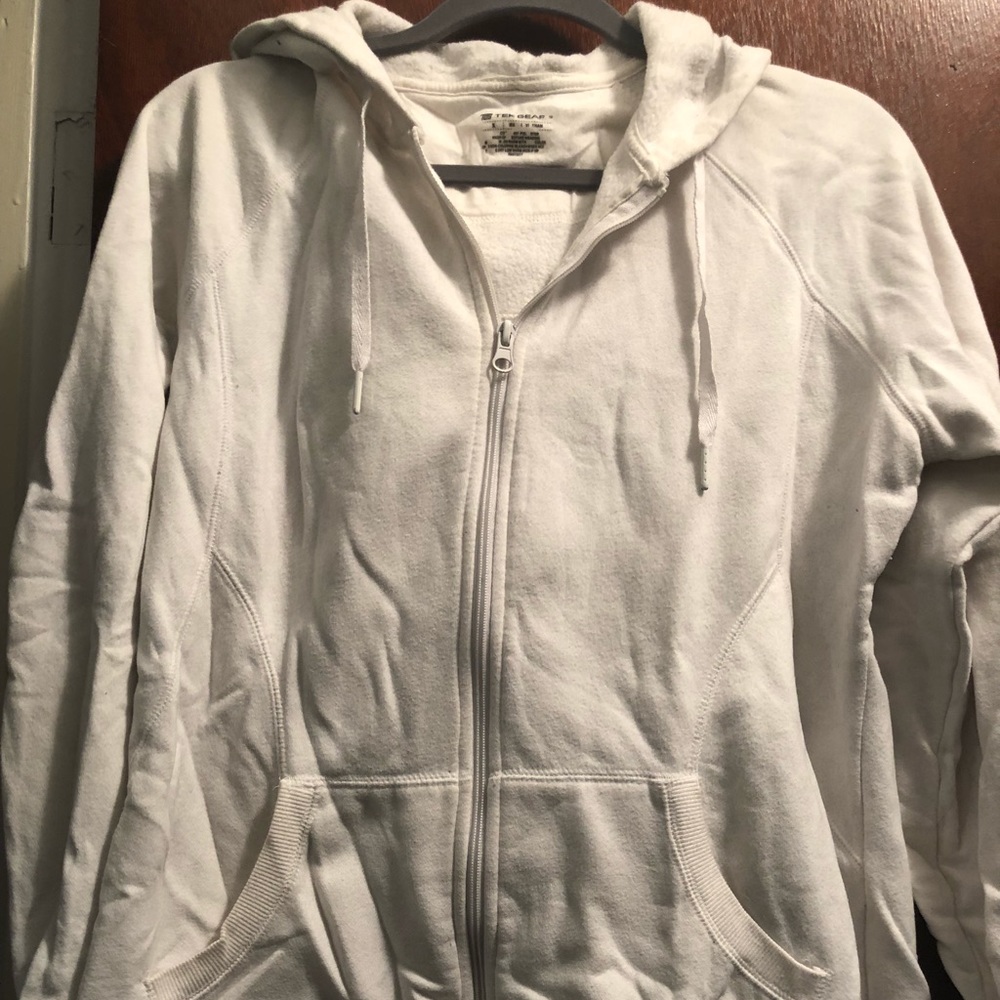 White Zip Up